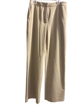 Beige wide-Leg Dress Pants